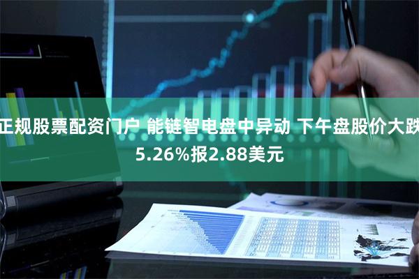 正规股票配资门户 能链智电盘中异动 下午盘股价大跌5.26%报2.88美元