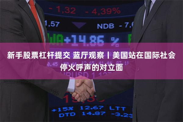 新手股票杠杆提交 蓝厅观察丨美国站在国际社会停火呼声的对立面